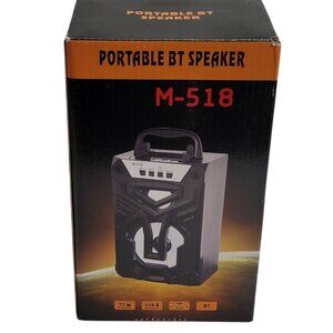 Portable Bluetooth Speaker M-518 With USB/TF/FM/AUX Black